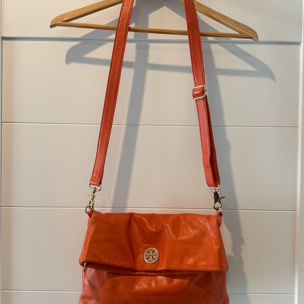 Tory Burch Orange Leather Crossbody Bag